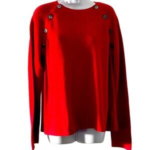 Ralph Lauren Red Rib Knit Sweater. XL